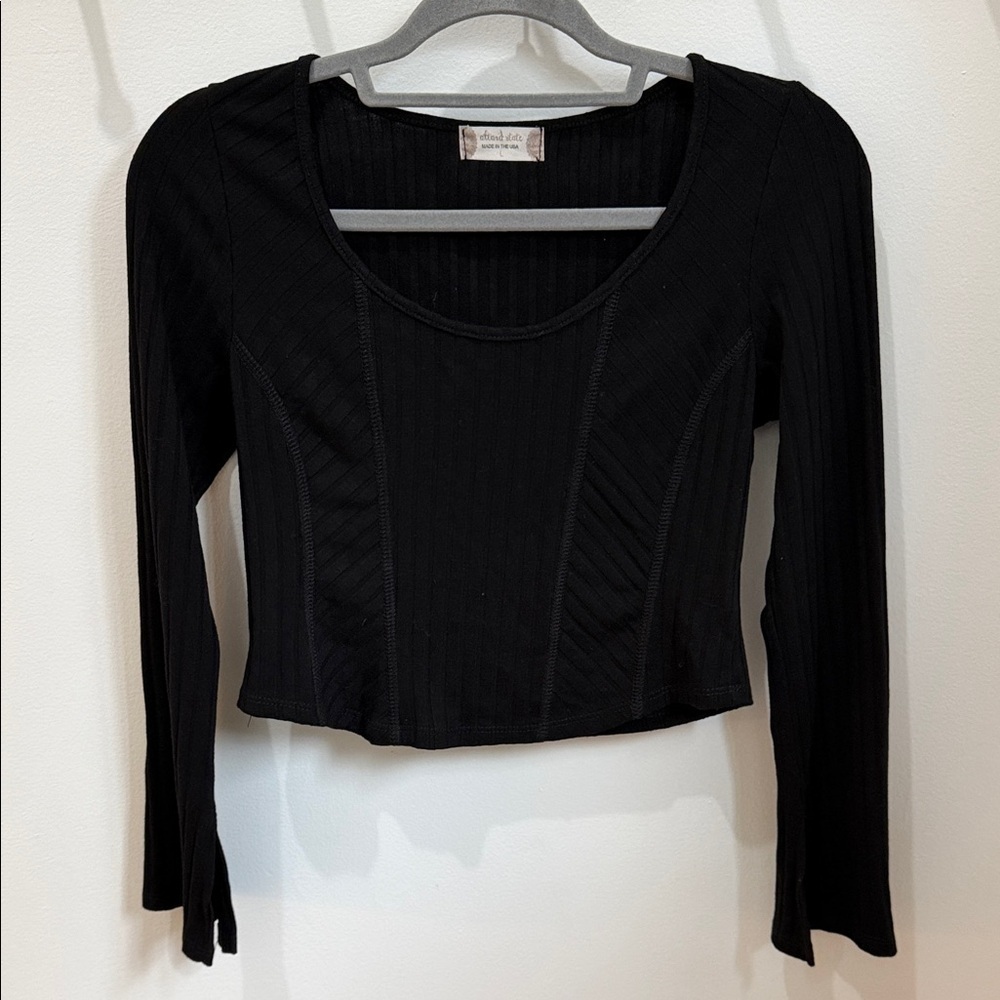 Altar’d State Cropped Long Sleeve Shirt